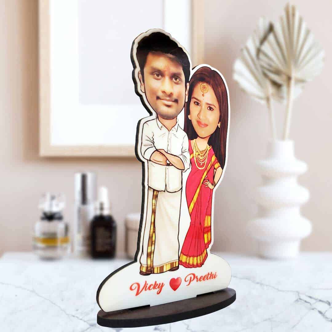 Couple-Personalized-Caricature-Gifts-2 Personalized Couple Caricature Standee – Custom Photo Caricature Gift