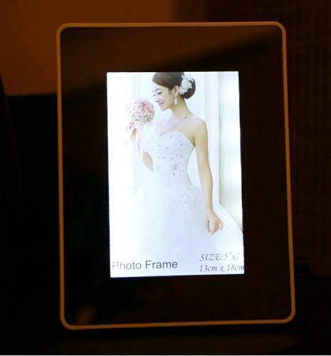 Magic Mirror Photo Frame Gifts Square shape with LED Lights (3) personalised LED Magic Mirror Gift Square