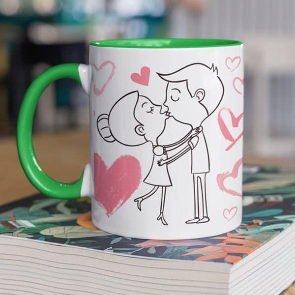Love – Black color Coffee mug with print