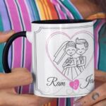 Coffee mug with print - Every Adventure Begins With A Yes - Black mug