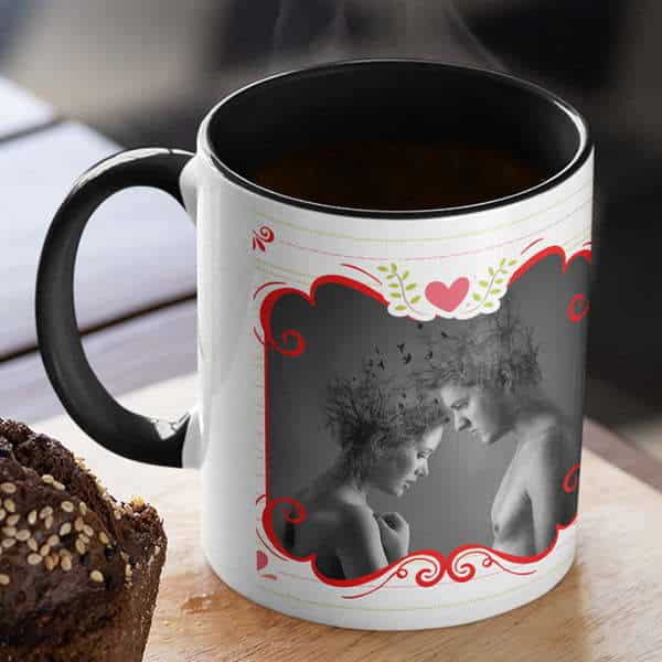 Coffee mug with print says  I Love you – Magic mug