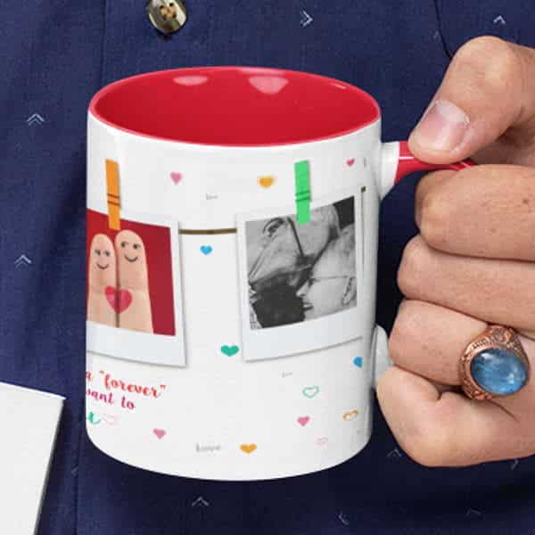 Coffee mug with print for love – Red mug