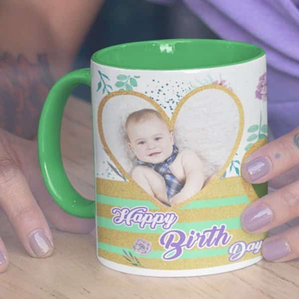 Coffee Mug with Print – Happy birthday, – Magic mug