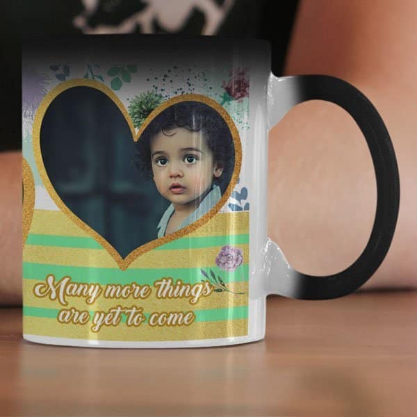 Coffee Mug with Print – Happy birthday, – Magic mug