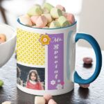 Coffee Mug with Print - Happy Birthday, Ms.Special -  Blue mug