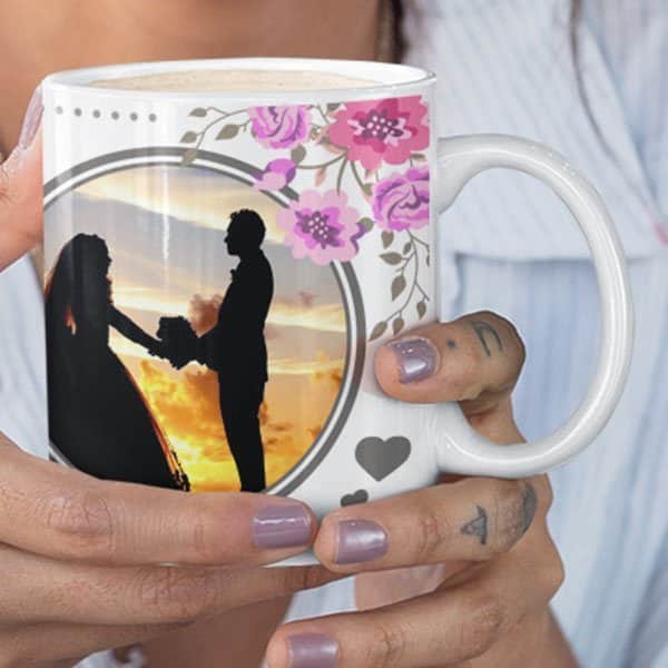 Personalized Wedding Anniversary Coffee Mug With Print