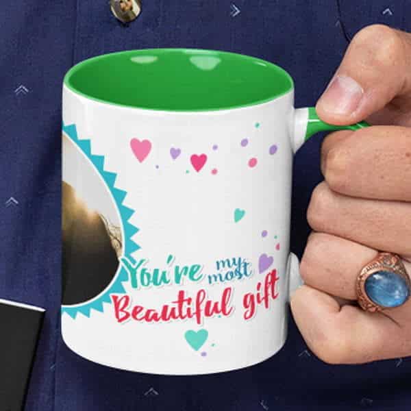 Coffee mug with print – You are the most beautiful gift – Love