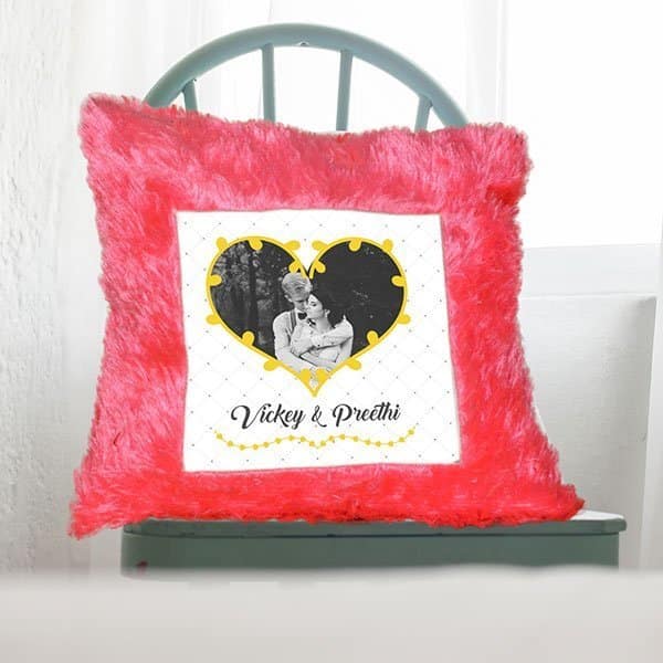 Customized pillows – Pink – With Couple Name