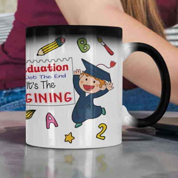 Coffee mug with print – Mug for KG graduates – Magic mug
