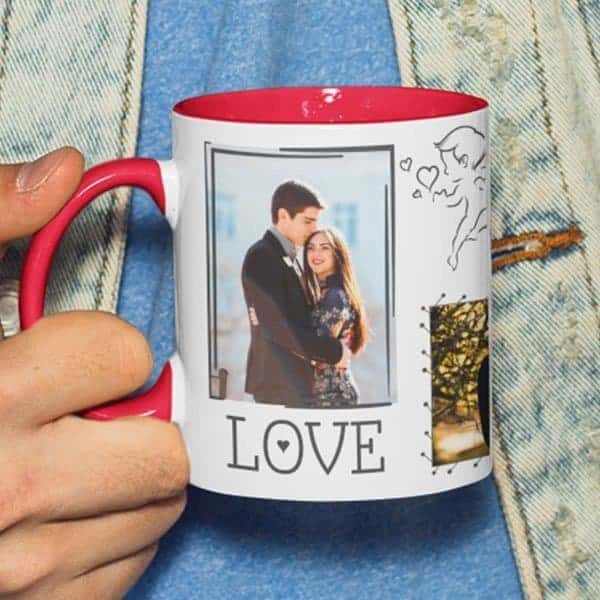 Coffee mug with print – I will love – Green mug