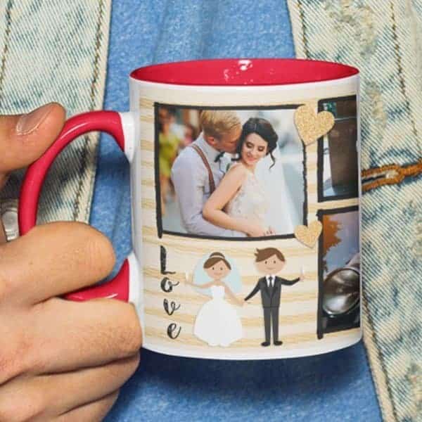 Coffee mug with print – mug for just married couple – Magic mug