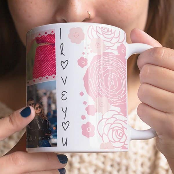 Coffee mug with print – I love you – Magic mug