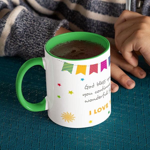 Coffee mug with print – Happy birthday dad – Magic mug