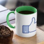 Coffee mug with print - I like to be Dad - Green mug