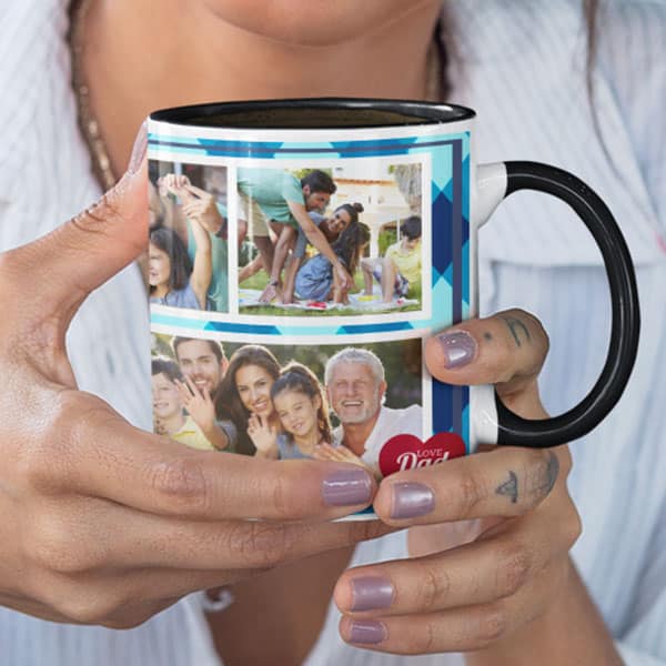 Coffee mug with print – Happy birthday dad  3 Photos- Magic mug