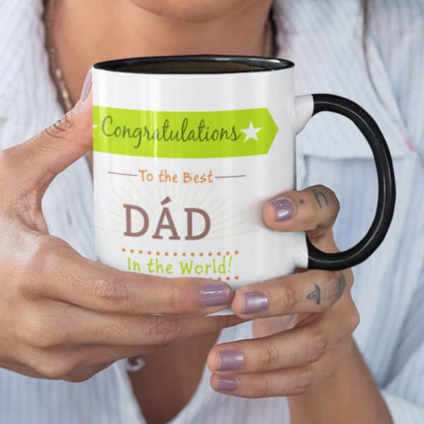 Best Dad in the World Coffee Mug with Print Gift