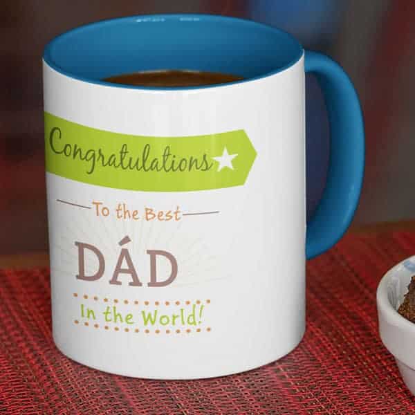 Best Dad in the World Coffee Mug with Print Gift