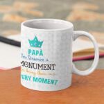 Coffee mug with print - You deserve a monument - White mug