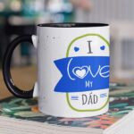 I love my dad - Black mug