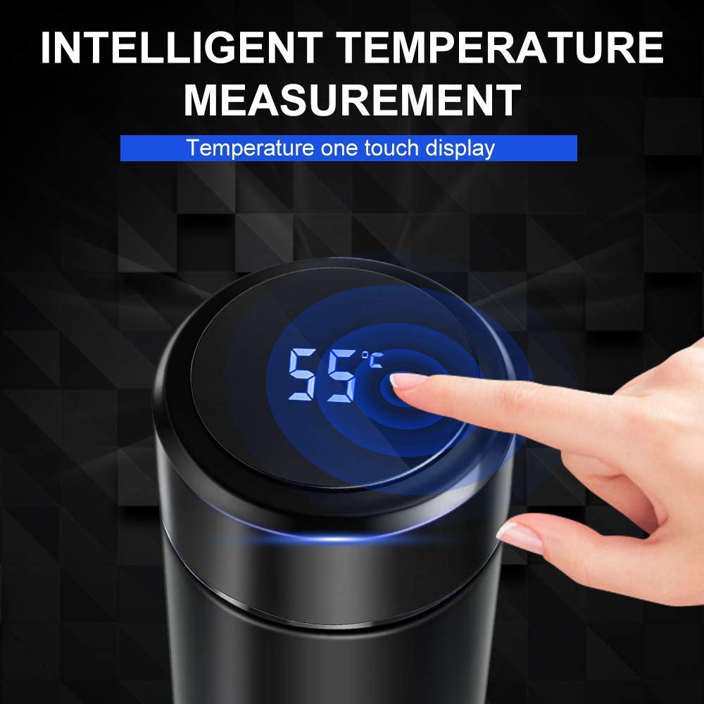 customized water bottle with temperature display (5) Customized name engraved vacuum flask with temperature display