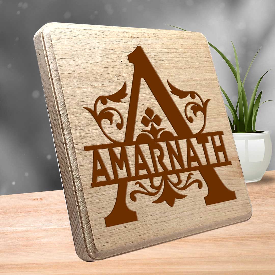 Monogrammed Plaques-wood engraving square 8x8 inches Monogrammed Plaques-wood engraving square 8x8 inches