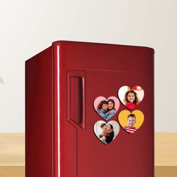 - personalizedgift.in custom fridge magnet with photos heart shape