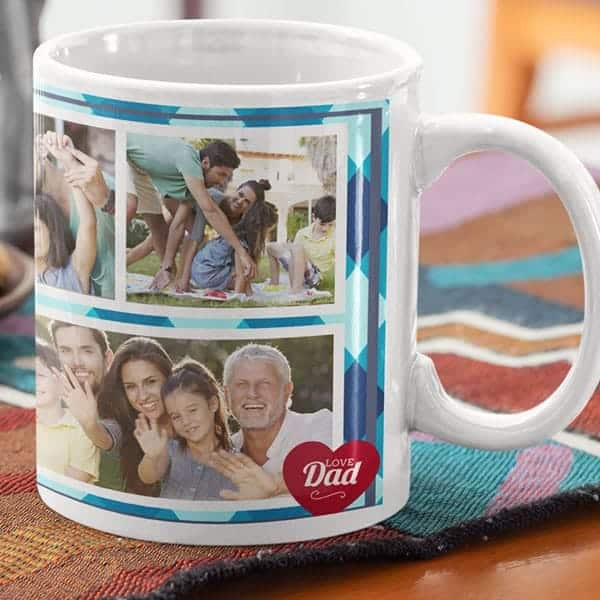 Coffee mug with print – Happy birthday dad  3 Photos- Magic mug