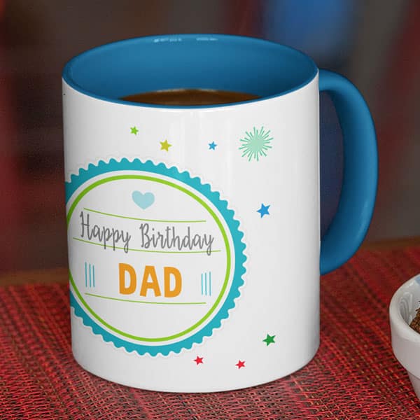Coffee mug with print – Happy birthday dad – Magic mug