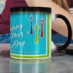 Coffee mug with print - Happy Father's day  1 - Magic mug