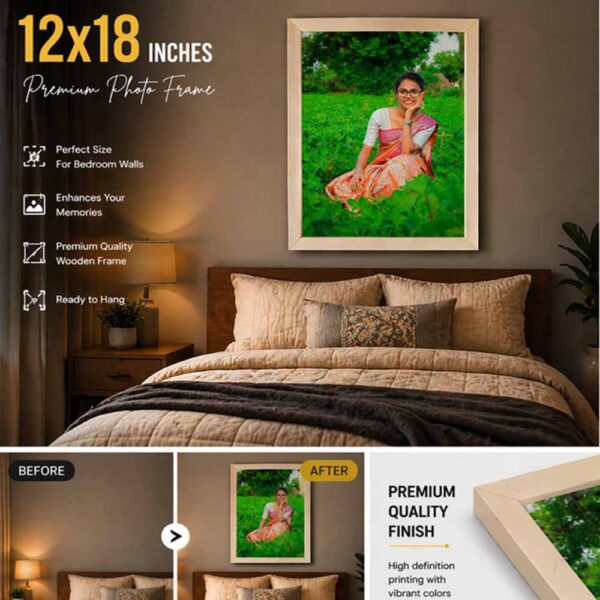 12×18 photo frame – Designed for Elegant Bedroom Walls